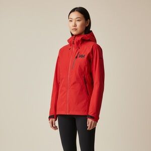 Helly Hansen Women's Vibrant Red lightweight Ski Shell Jacket